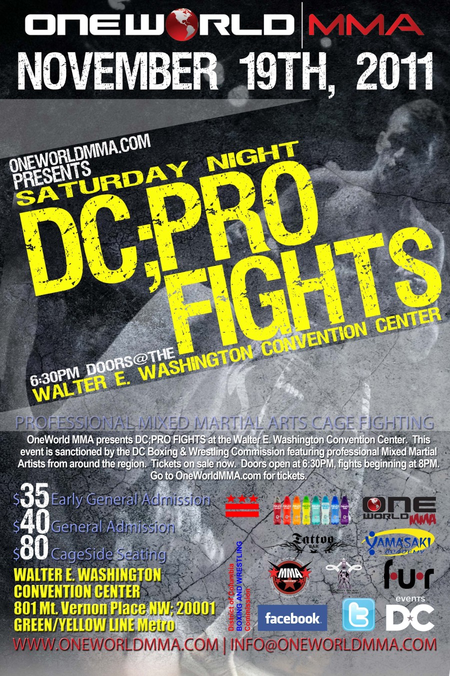 OneWorld MMA presents DC;PRO FIGHTS